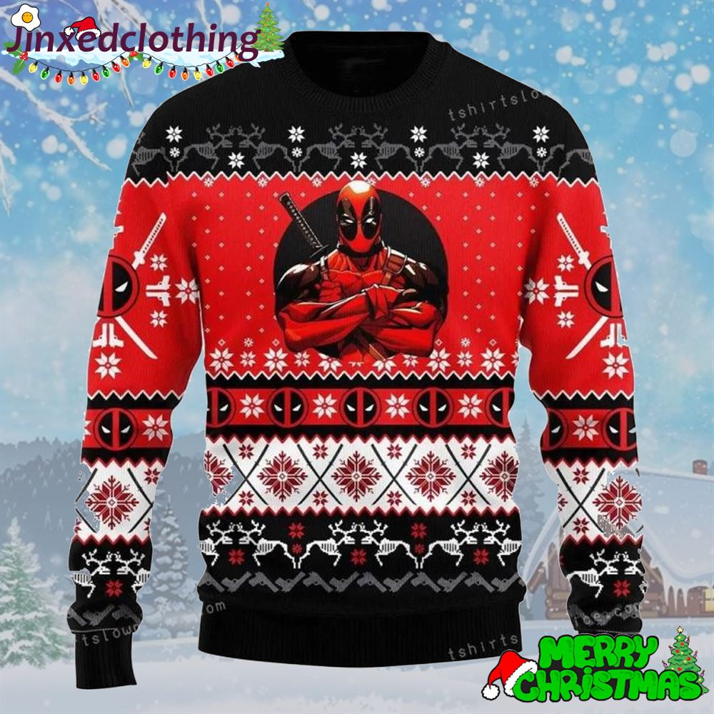 Xmas Deadpool Ugly Christmas Sweater 